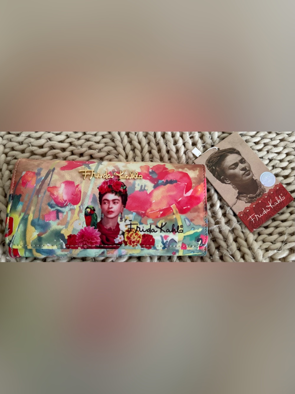 Frida Kahlo Floral Art Wallet - Multicolor